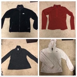 Lot of The North Face sweaters and zip-ups Size M